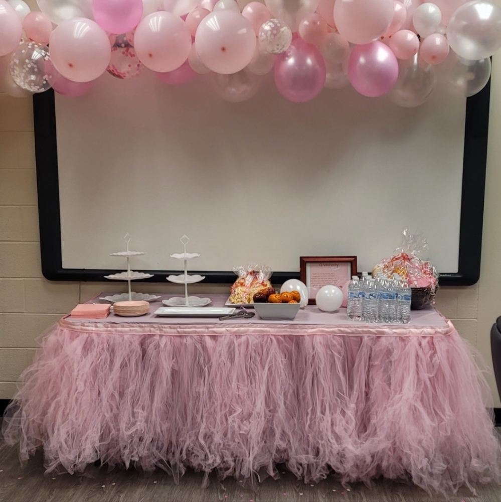 Pink Tutu party skirt for table